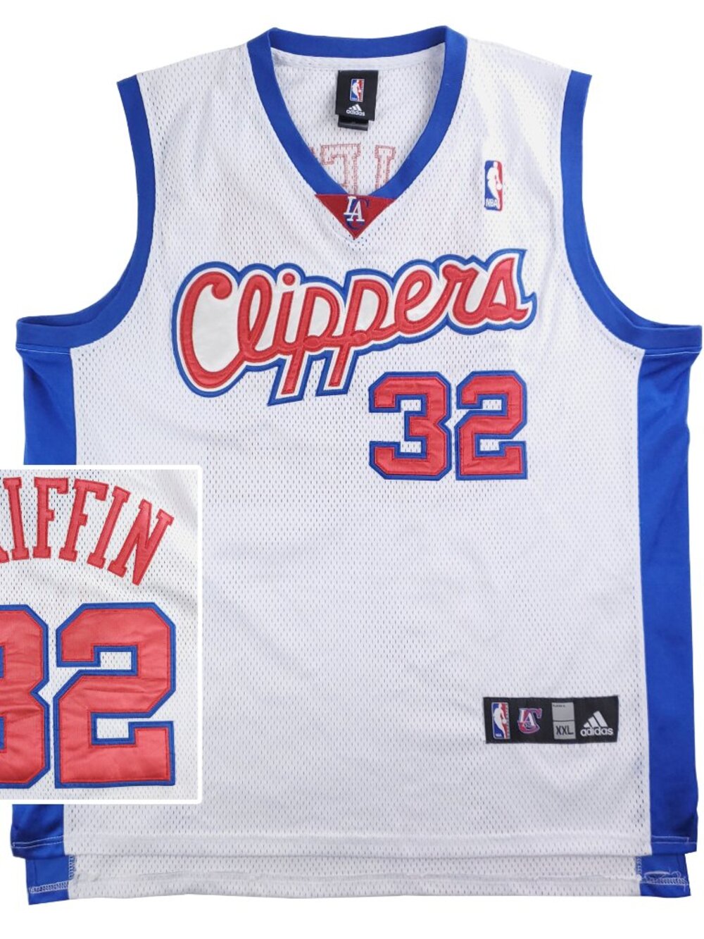 LA Clippers Basketball Jersey Blake Griffin 32 NBA Adidas Stitched Men's 54 XXL